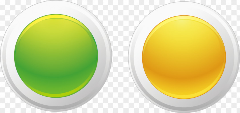 Creative Round Button Yellow Circle PNG
