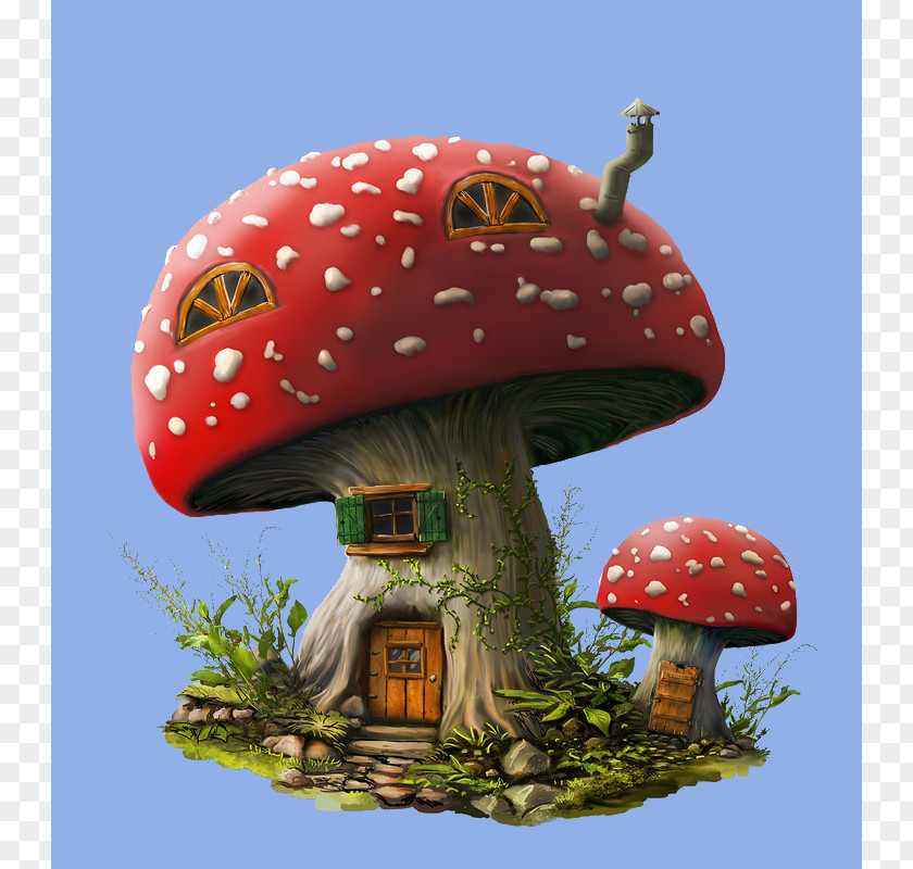 Fairy House Mushroom Drawing PNG