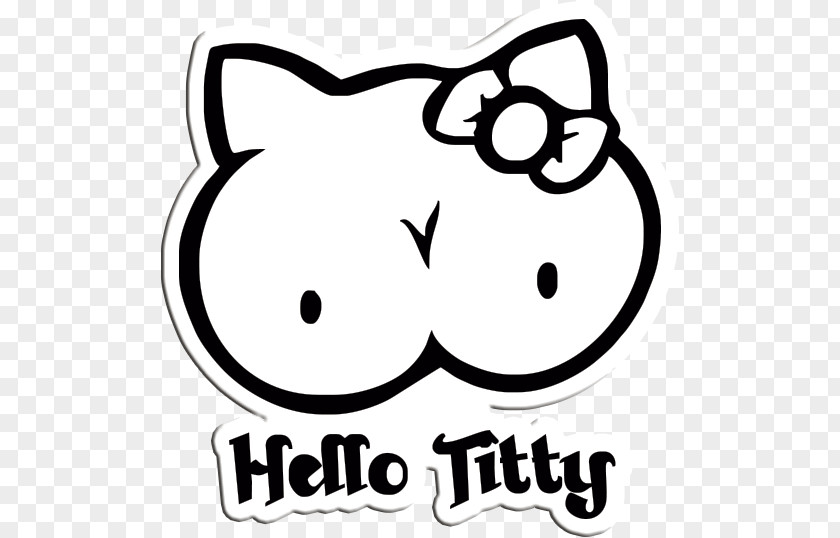 Hello TittiesStickers Autocollants, Jdm ... Snout Clip Art CarHello Kitty Frame Sticker Autocollant PNG