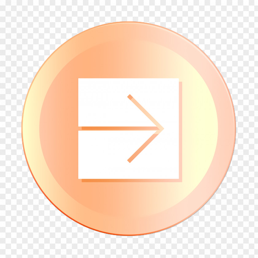 Logo Peach Arrow Icon Direction Navigation PNG