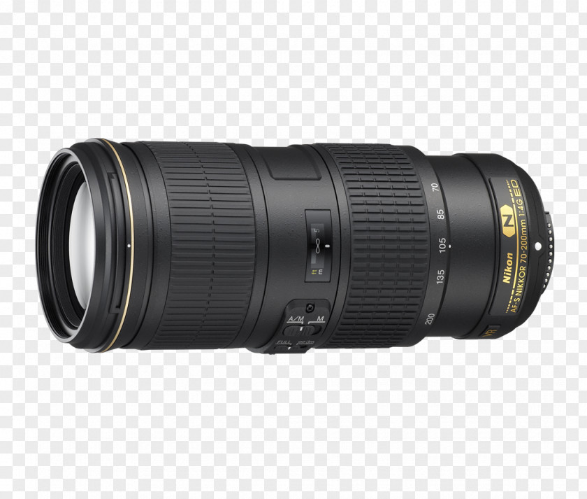 Nikkor Lens Nikon AF-S Telephoto Zoom 70-200mm F/2.8E FL ED VR Zoom-Nikkor F/4.0 Camera PNG