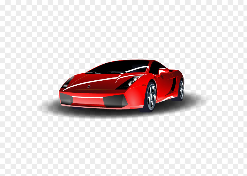Red Lamborghini Car Sports Birthday Greeting Card Clip Art PNG