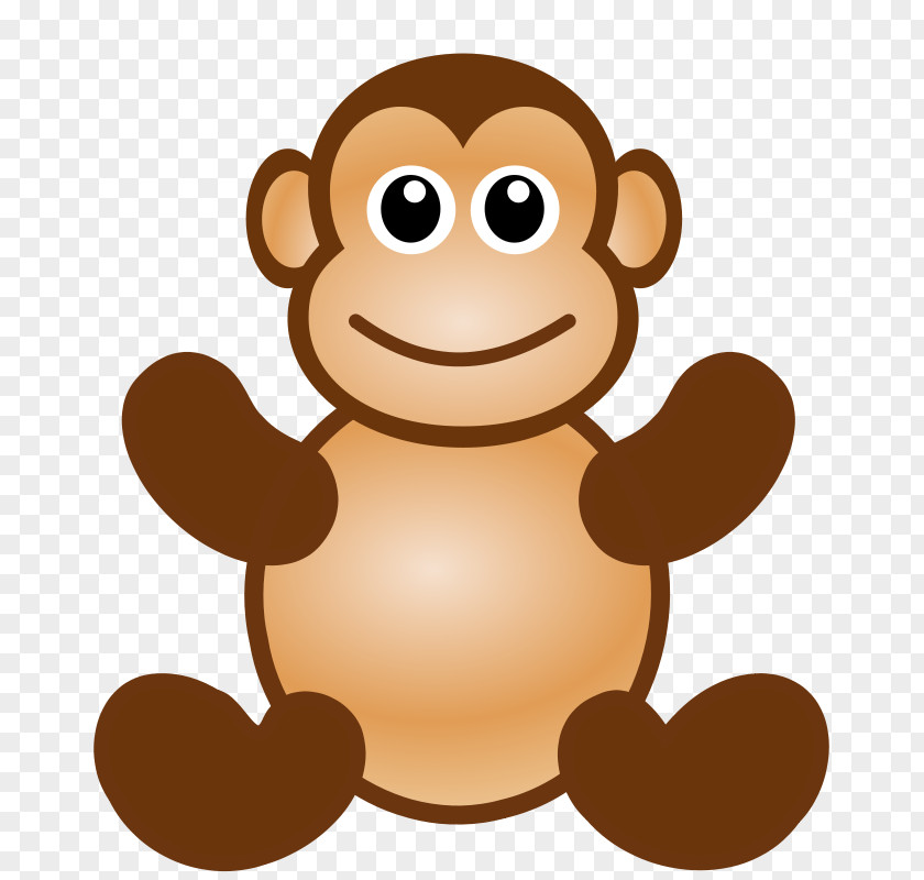 Sad Monkey Face Clip Art PNG