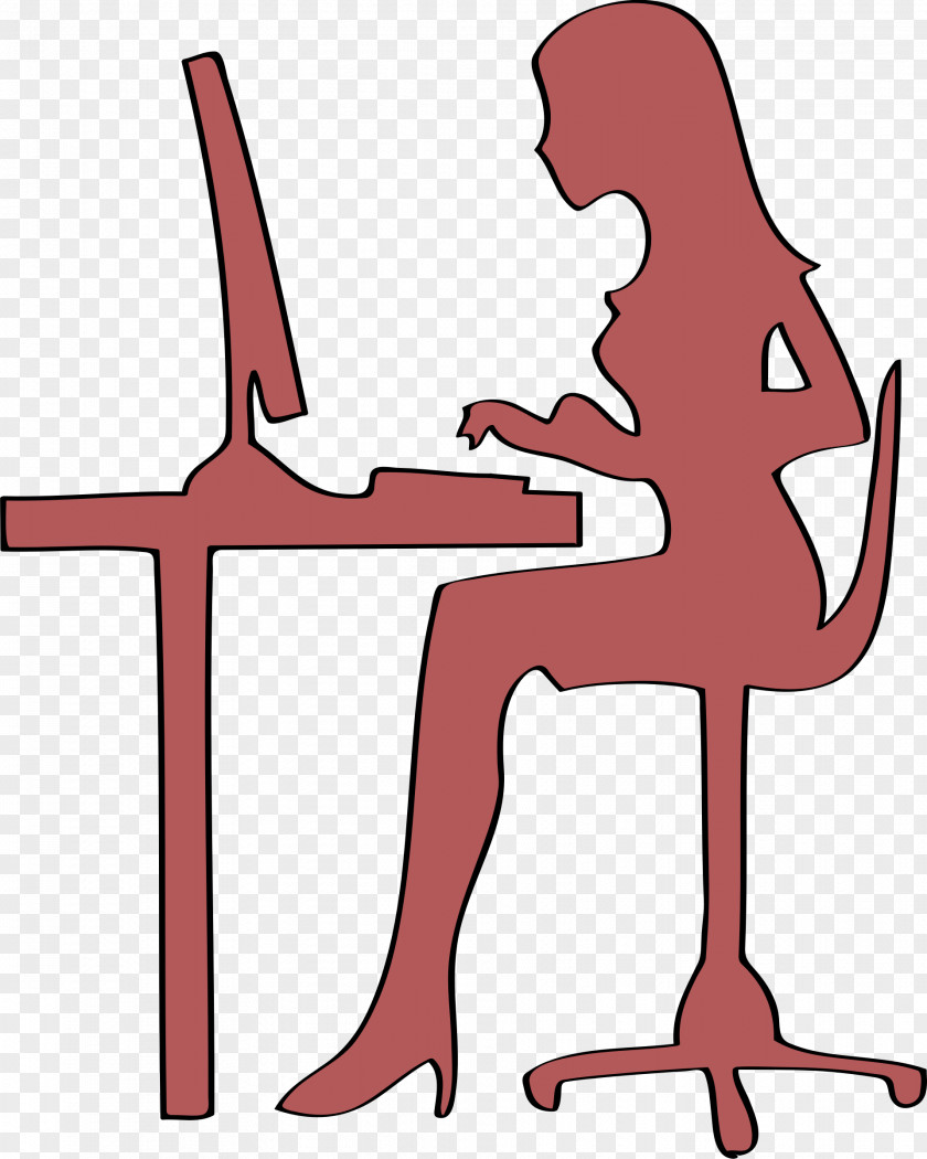 Sitting Man Computer Woman Silhouette Clip Art PNG