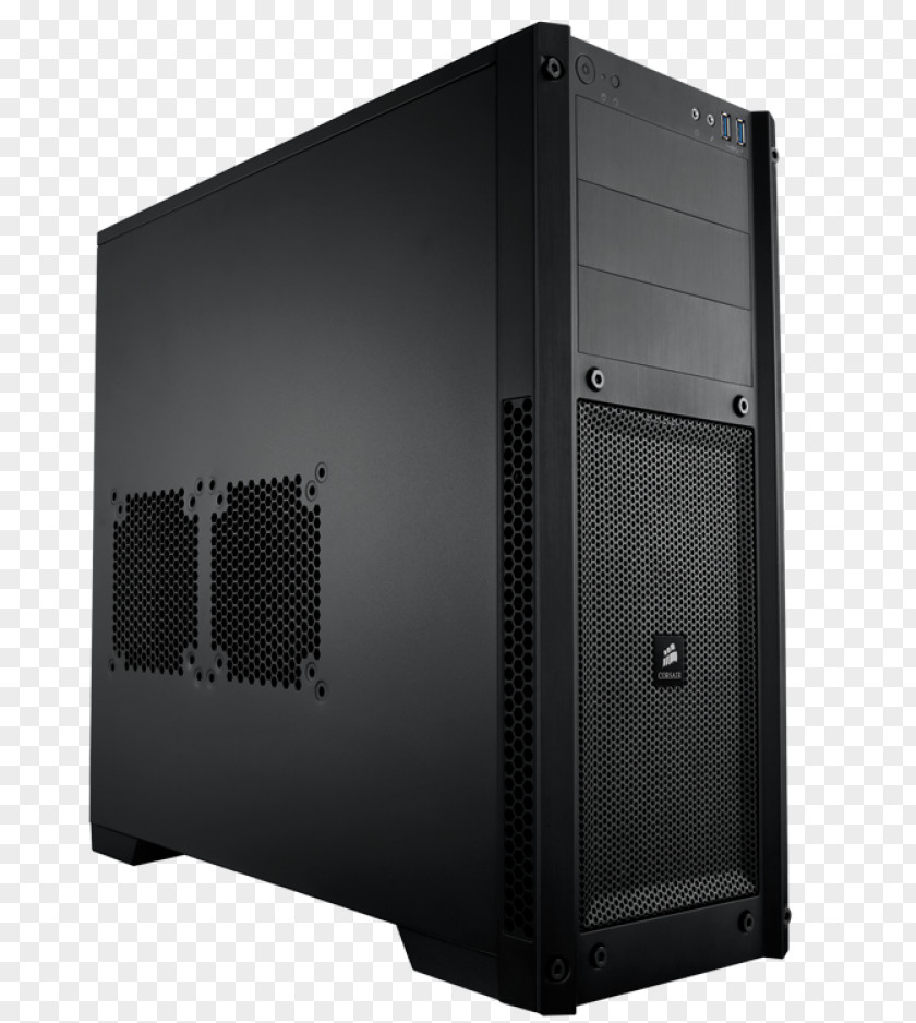 Black Desktop Tower Computer Cases & Housings Power Supply Unit ATX CORSAIR Carbide Series 500R Corsair Components PNG