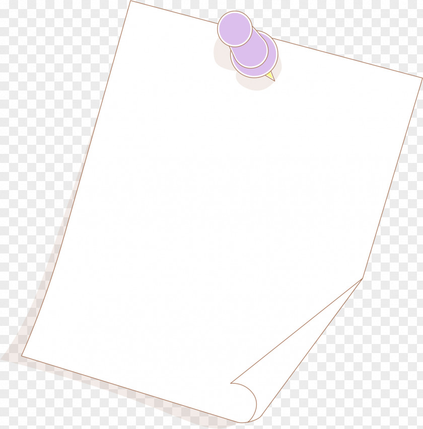 Purple Pushpin Border Paper Rectangle White PNG