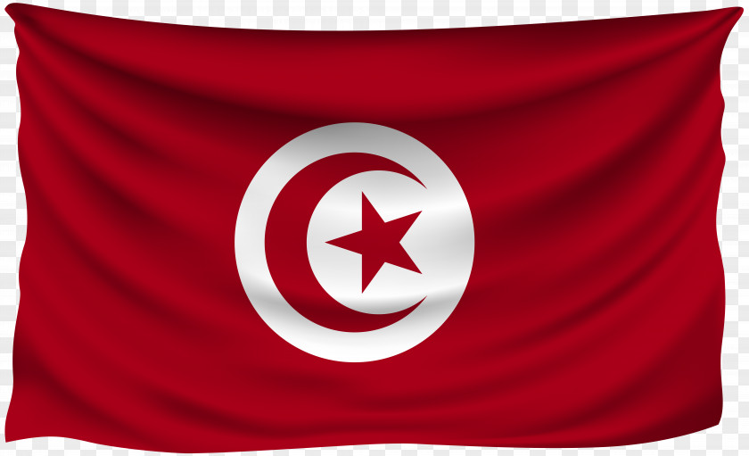 Shriveled Flag Of Tunisia Clip Art PNG