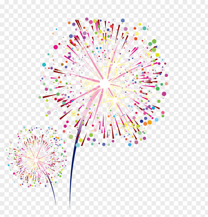 Colorful Fireworks Sumidagawa Festival Graphic Design PNG