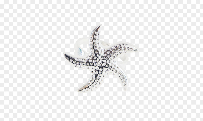 Napkin Body Jewellery Silver Starfish Echinoderm PNG