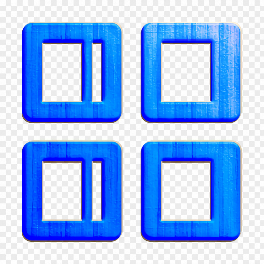 Rectangle Electric Blue Controls Icon Grid Menu PNG