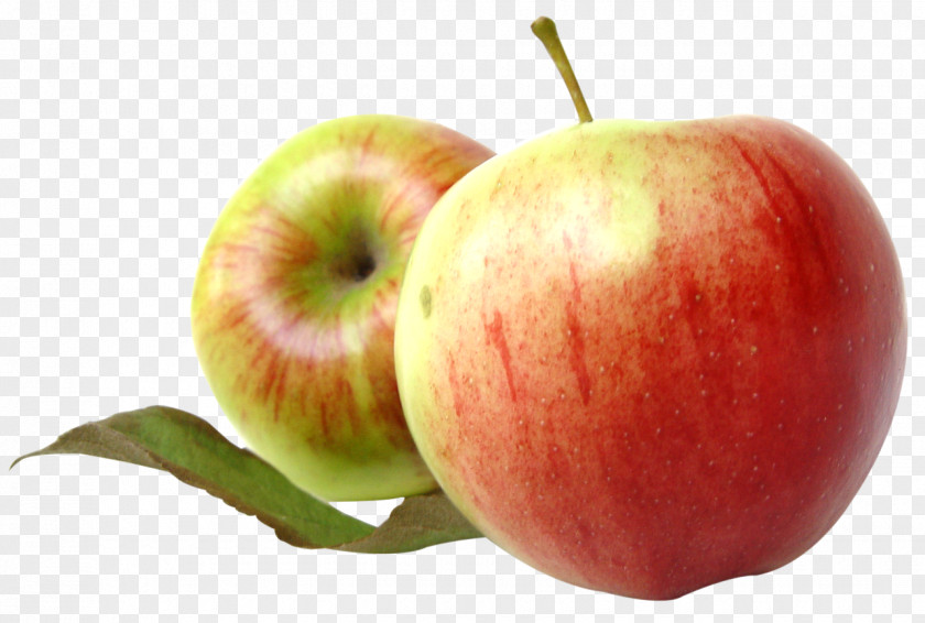 Two Red Apples With Leaves Apple Fruit Clip Art PNG