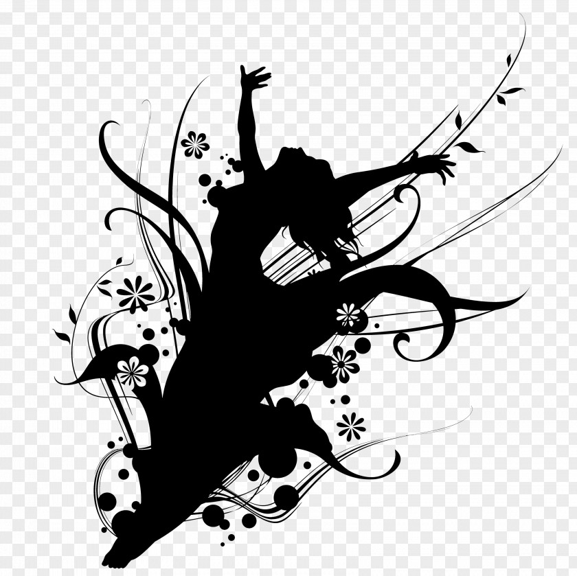 Vector Graphics Black And White Illustration Art Dance PNG