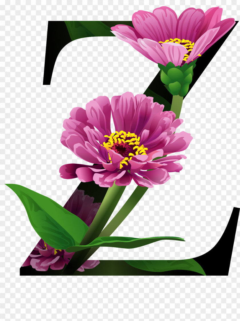 Design Letter Floral Alphabet PNG