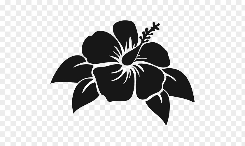 Hibiscus Flower Stencil Decal Sticker Shoeblackplant Hawaiian PNG