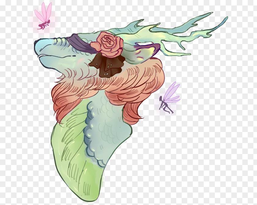 Mermaid Cartoon Plant PNG