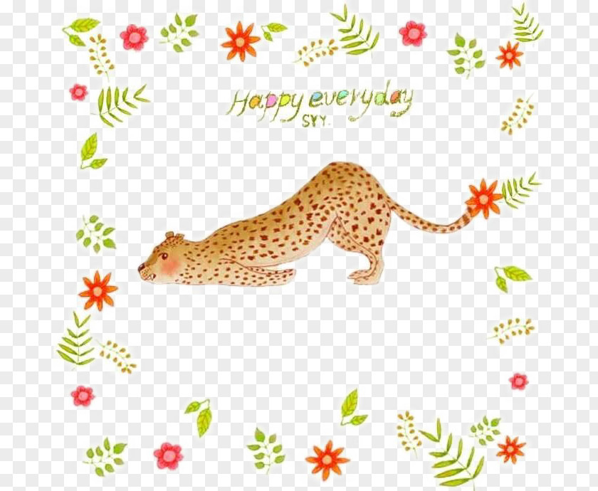 Tummy Cheetah Icon PNG
