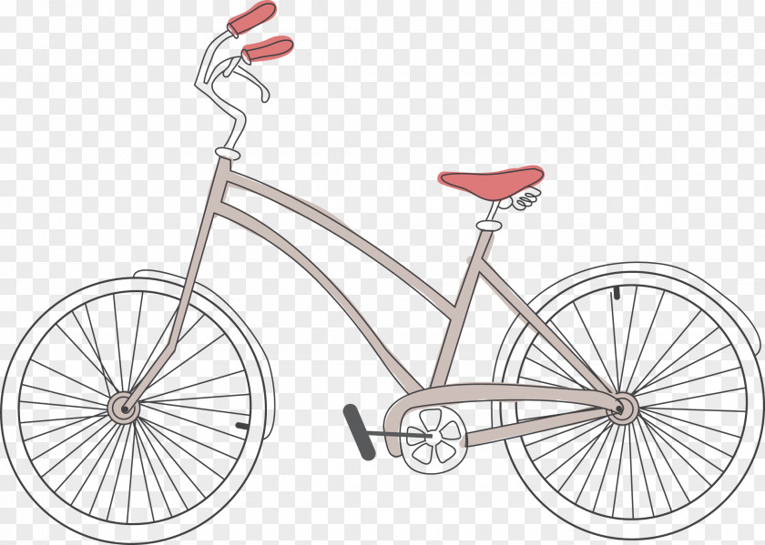 Vector Bike Bicycle Wheel Road Drawing PNG