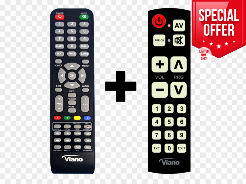 Viano Remote Controls 3D Television Electronics Numeric Keypads PNG