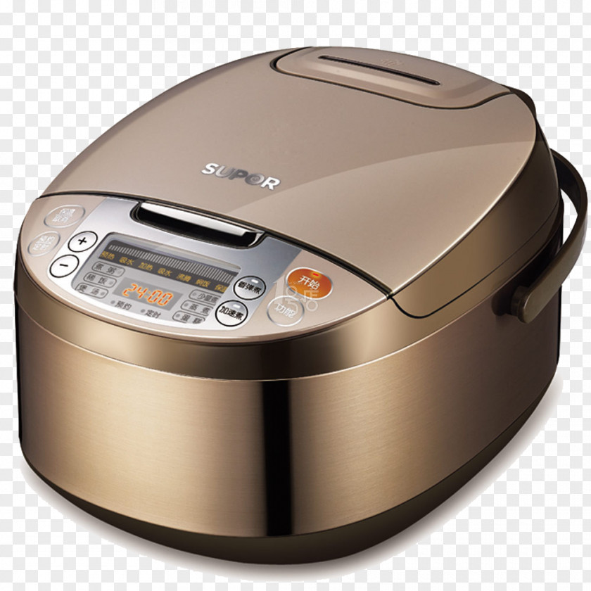 Golden Rice Cooker Volume Electricity Power Electromagnetism PNG