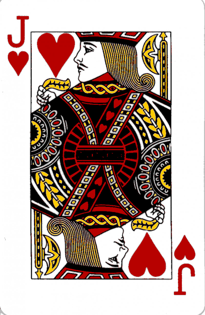 Heart Playing Cards Jack The Queen Of Hearts Card T-shirt PNG