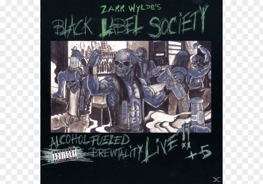 Black Label Society Alcohol Fueled Brewtality (Live) Stronger Than Death Album Heavy Metal PNG
