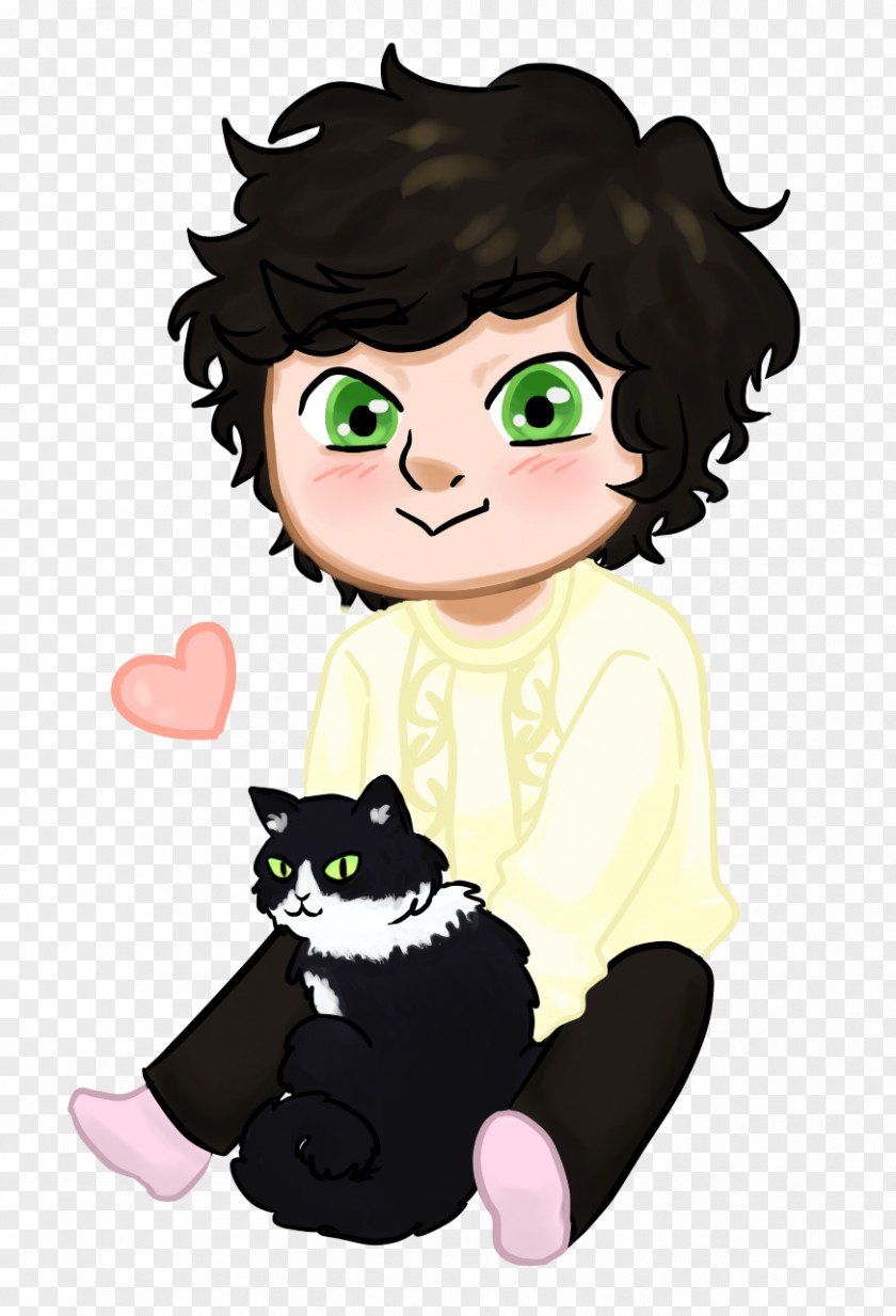 Cat Black Hair Brown Clip Art PNG