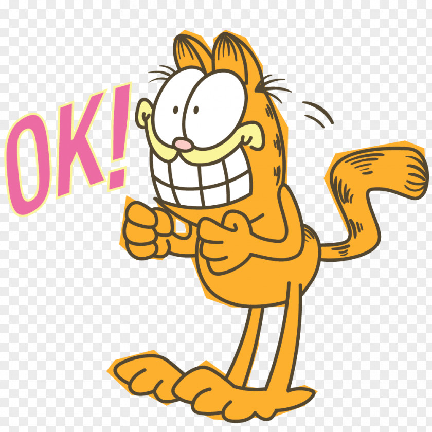 Courteous Stamp Garfield Cat Paws, Inc. LINE Sticker PNG