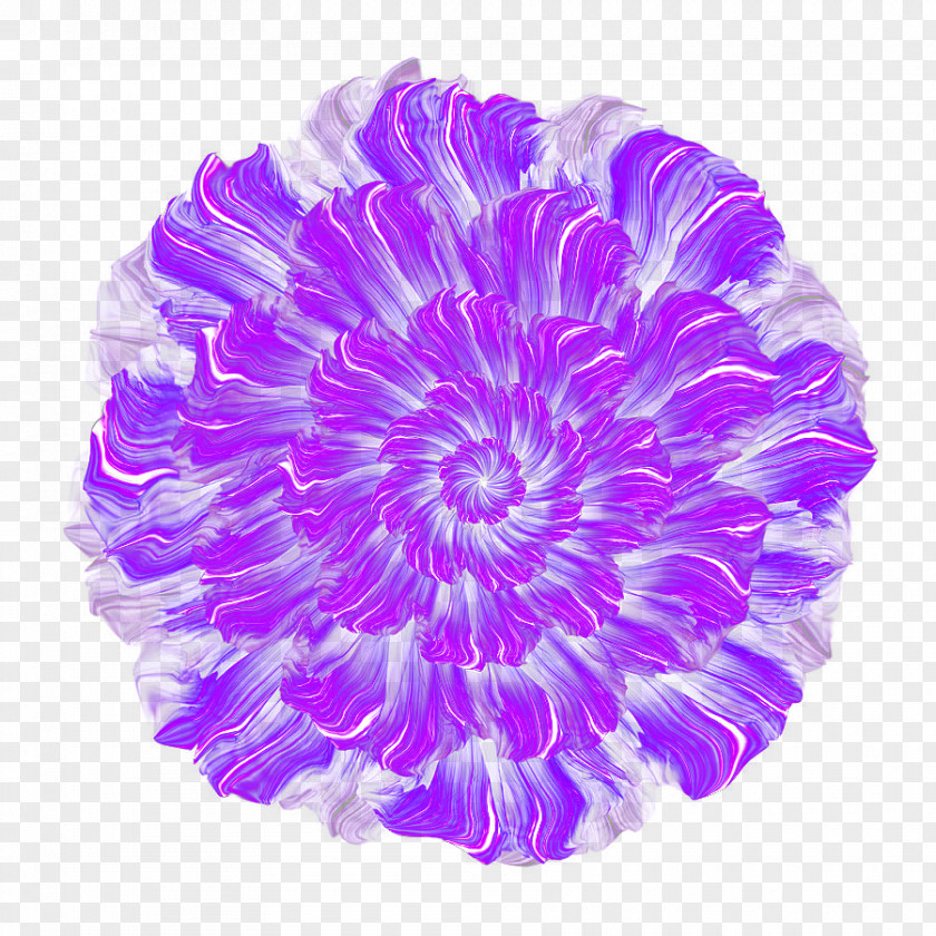 Hand-painted Purple Light Effect Flower Effects Deduction Thumbnail PNG
