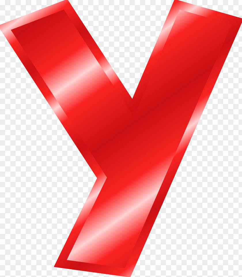 Red X Letter Alphabet Y Cursive PNG
