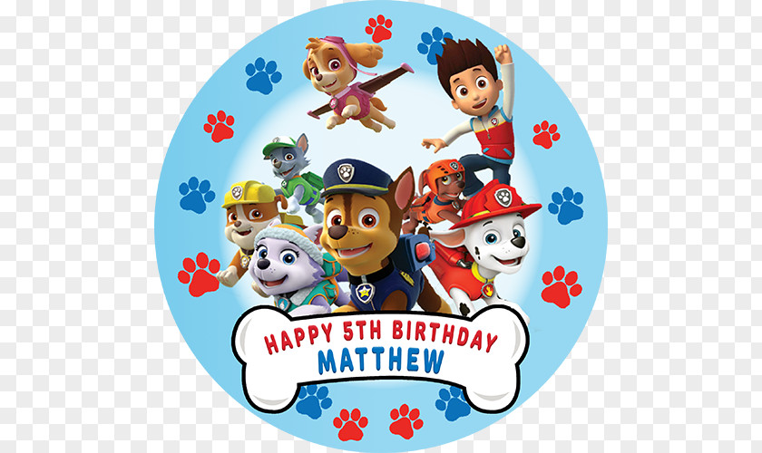 Birthday Patrol Party Favor Dog PNG