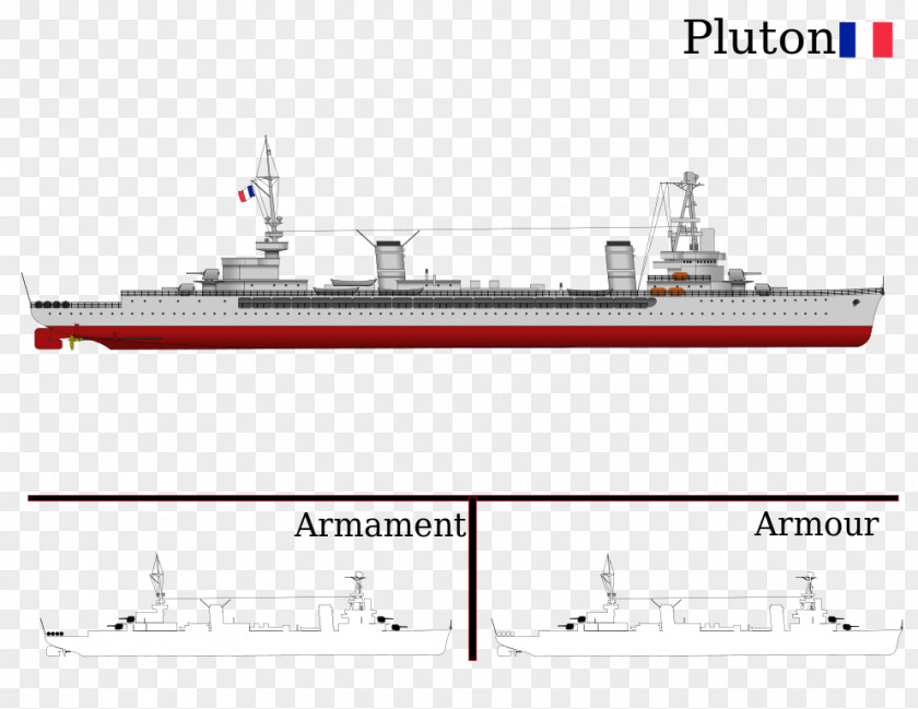 Ship Heavy Cruiser Light Minelayer Destroyer French Pluton PNG