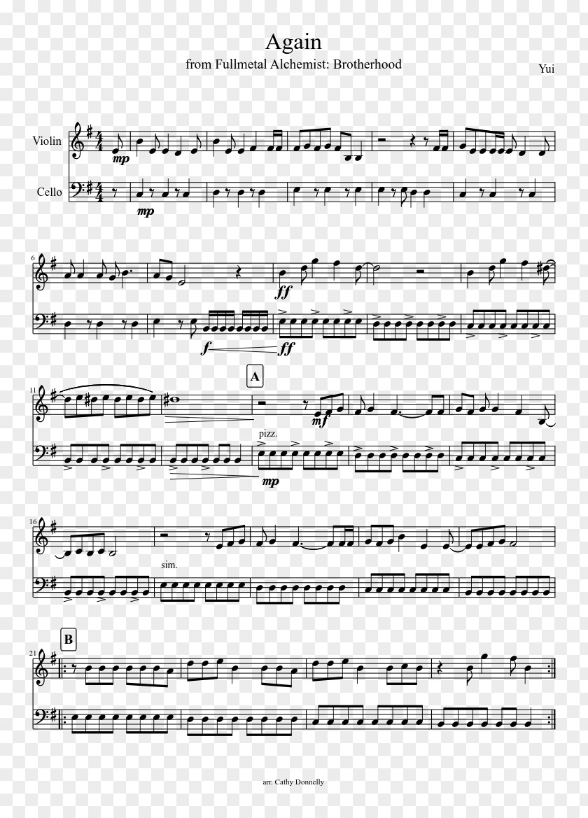 2CELLOS Smooth Criminal Sheet Music Violin PNG Violin, sheet music clipart PNG