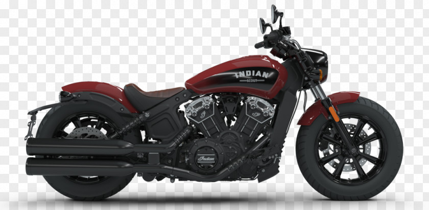 Black And Red Motorcycle Indian Scout Bobber V-twin Engine PNG
