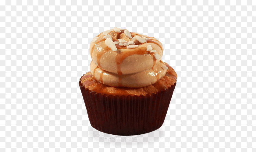 Caramel Cupcake Fudge White Chocolate Muffin Frosting & Icing PNG