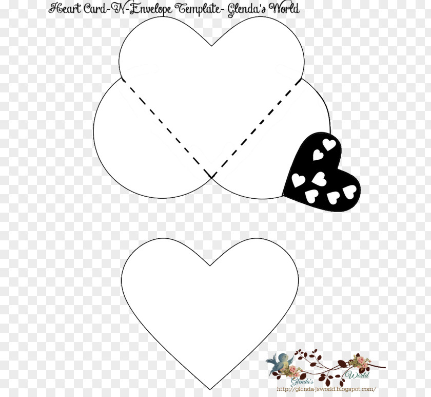 Valentine's Day Paper Heart Envelope Pattern PNG