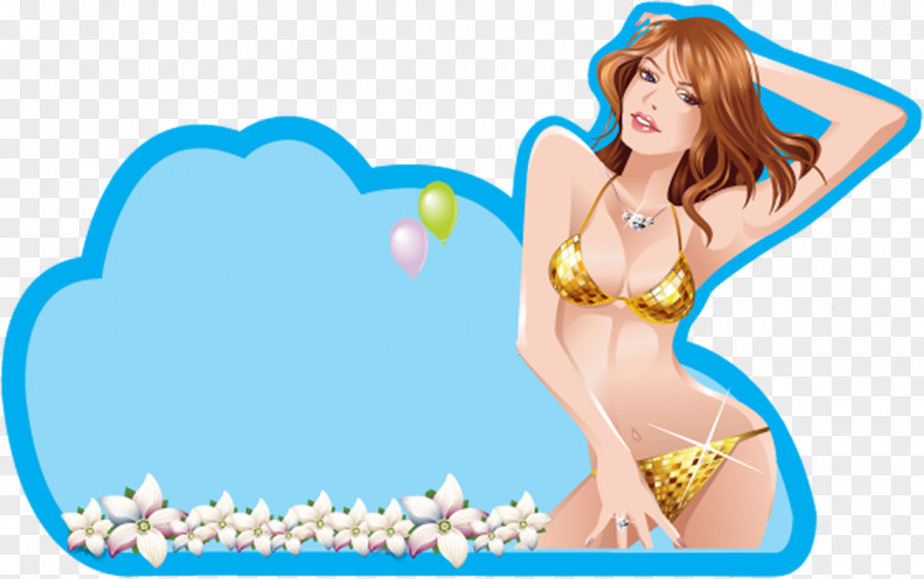 Bijin PNG , Blue Sexy Tips clipart PNG