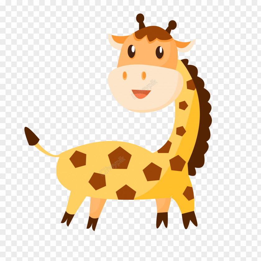 Giraffe Cartoon Euclidean Vector Graphics Animal Drawing PNG