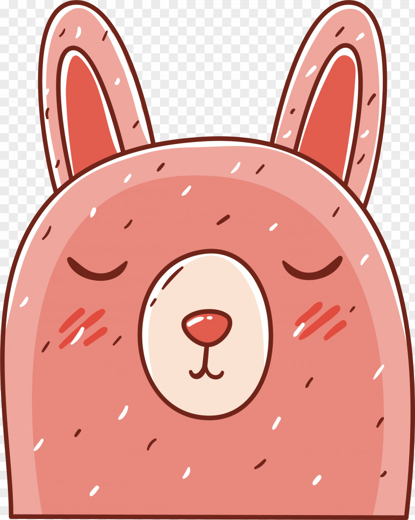 Pink Rabbit Pattern Illustration PNG