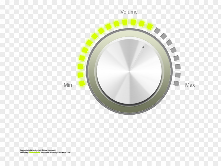 Rotary Volume Control Buttons Graphical User Interface Knob Design PNG