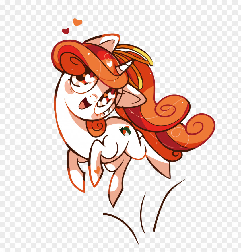 Vector Happy Pony Cartoon Illustration PNG