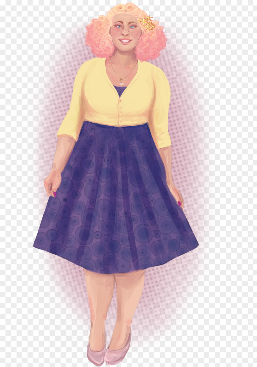 Dress Polka Dot Skirt Costume Sleeve PNG
