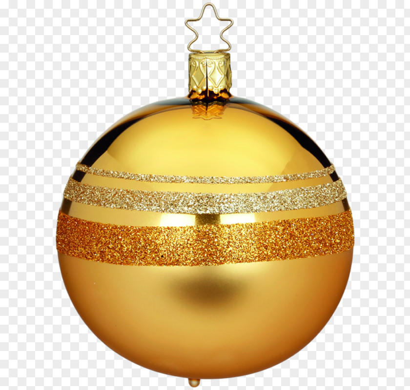 Goldene Christmas Ornament Decoration Glass Bell PNG