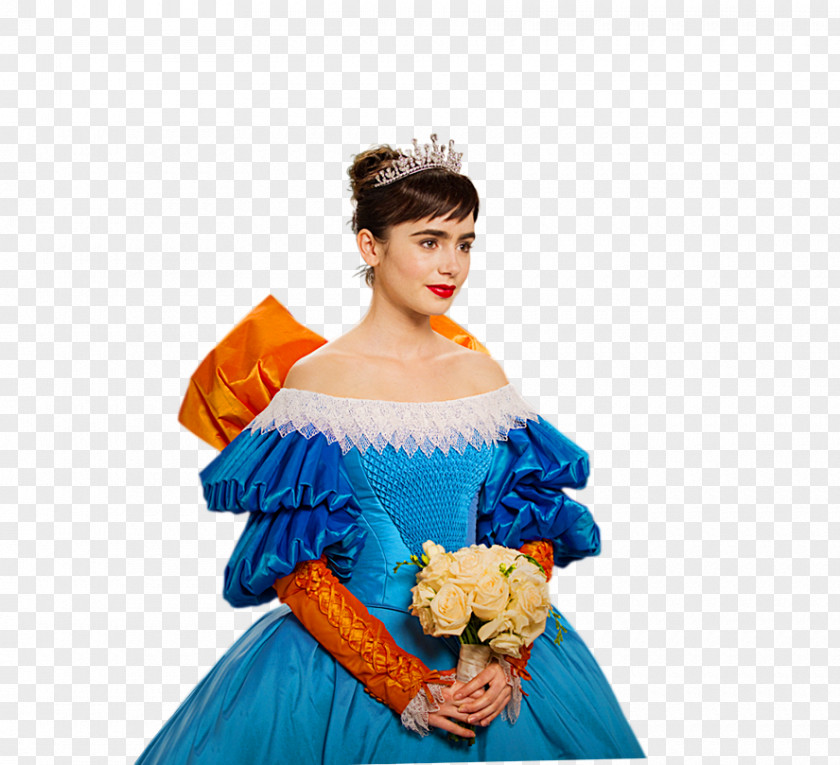 Snow White Mirror Lily Collins Wedding Dress PNG