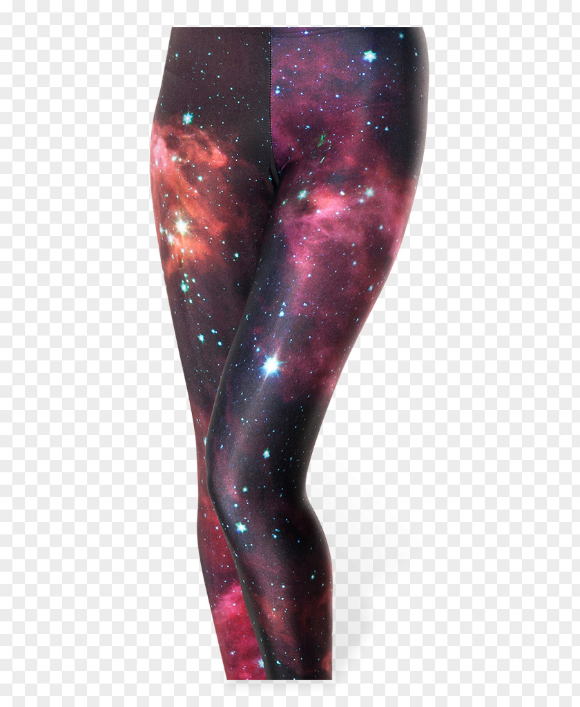 Starry Sky Leggings Spandex Nebula Yoga Pants Slim-fit PNG