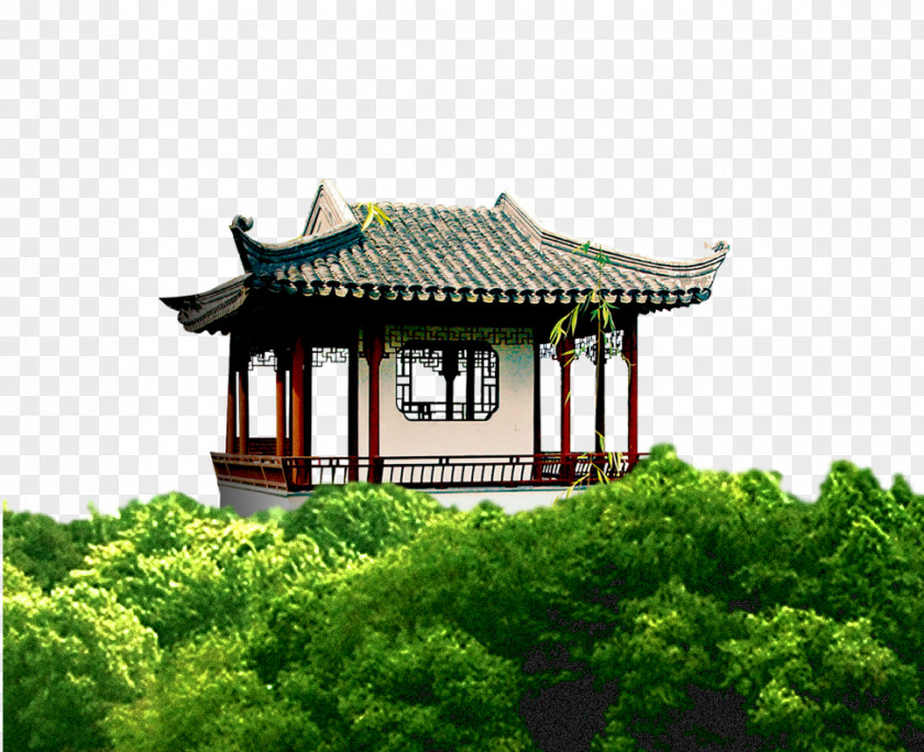 Antique Pavilion Chinese Architecture PNG