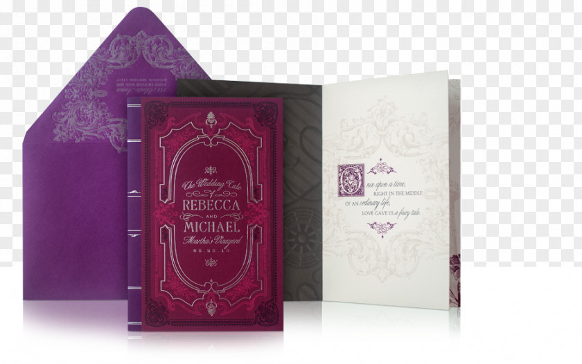 Wedding Couple Invitation Fairy Tale Book Paper PNG