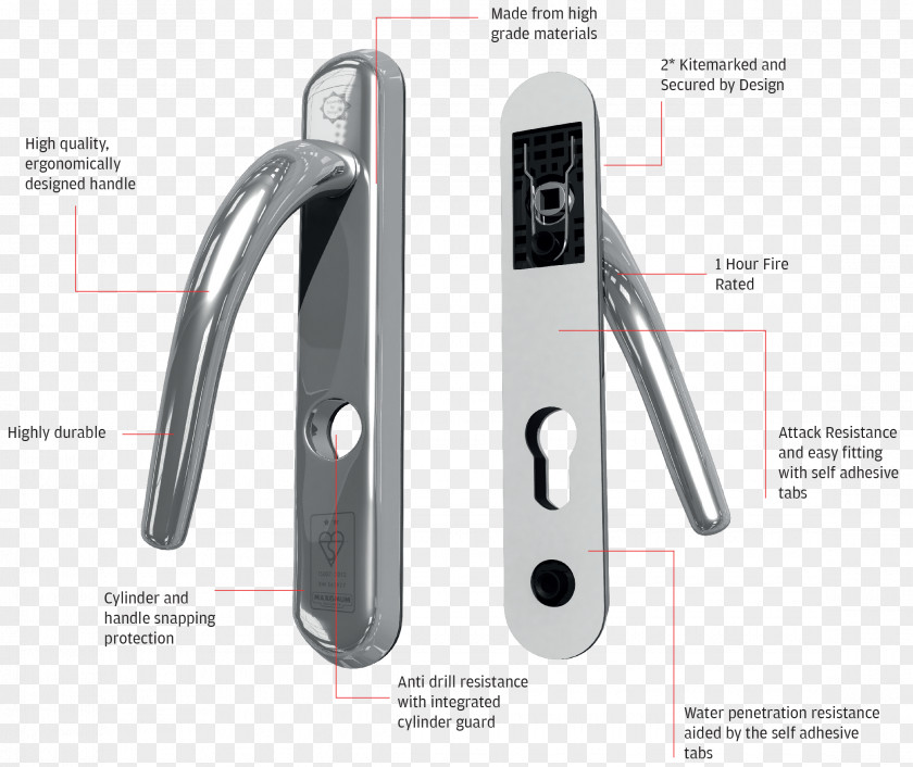 Door Handle Lock Security Stainless Steel PNG