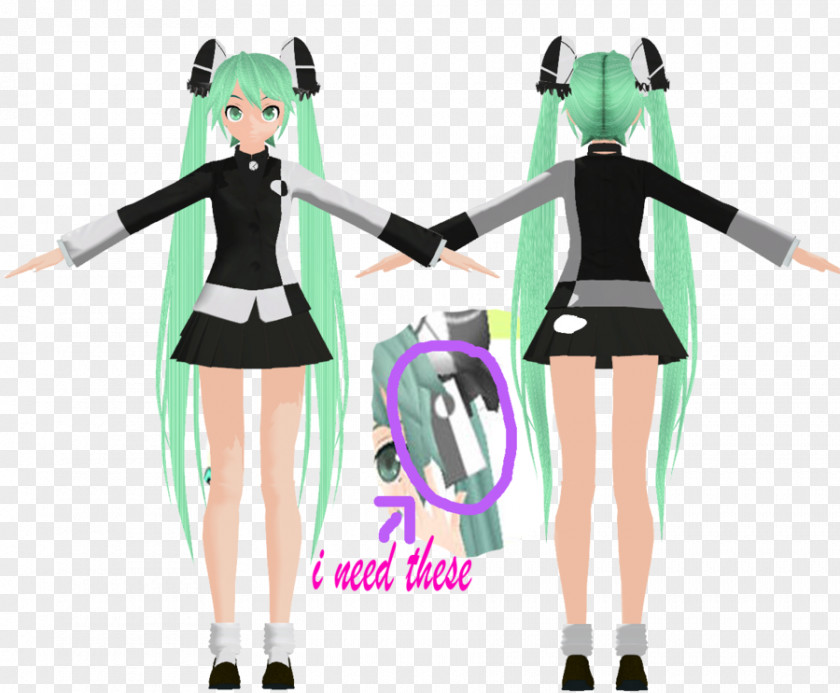 Hatsune Miku MikuMikuDance Megpoid The Idolmaster Model PNG