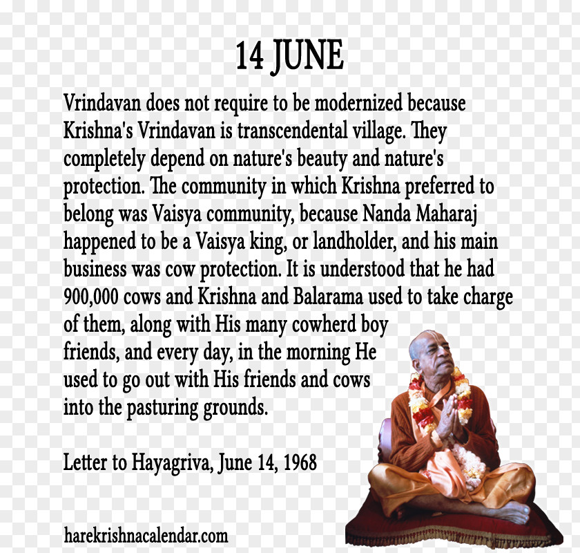 Krishna International Society For Consciousness 14 June Vrindavan Hare PNG