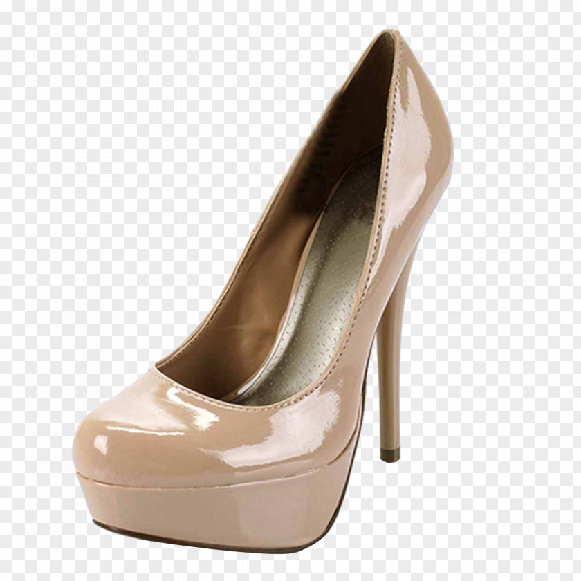 Beige Lady High Heels High-heeled Footwear Court Shoe Boot Wedge PNG